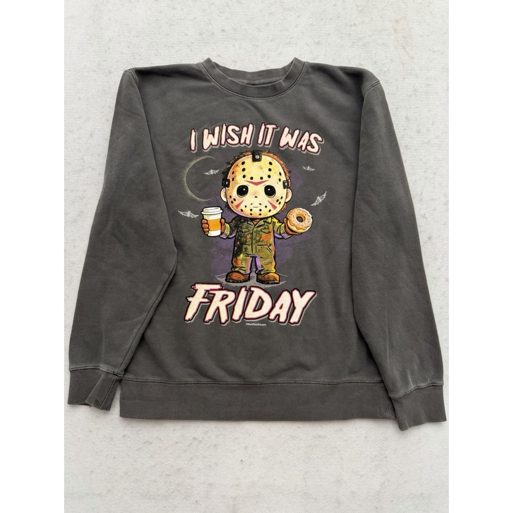 Friday the 13th Jason Voorhees Sweatshirt Men's M Funny Halloween Cute NEW